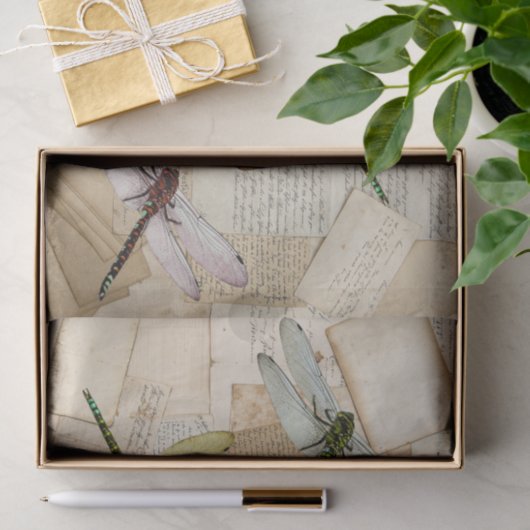 letters met libellen tissuepapier (Geschenk)