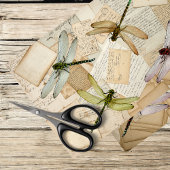 letters met libellen tissuepapier