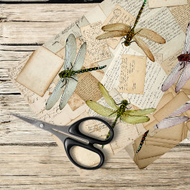  letters met libellen tissuepapier