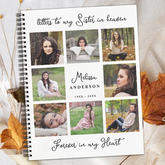 Letters naar Heaven Gepersonaliseerd 8 Photo Colla Notitieboek