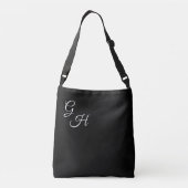 Letters of Grace - Zwart en wit: Crossbody Tas (Achterkant)