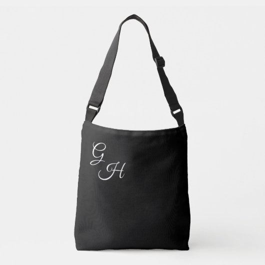 Letters of Grace - Zwart en wit: Crossbody Tas (Voorkant)