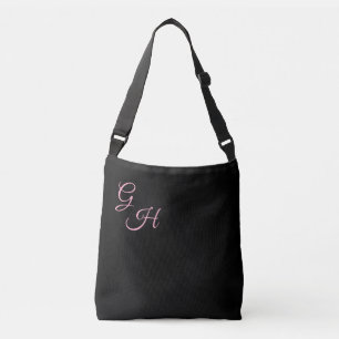 Letters of Grace - Zwart & Roze: Crossbody Tas