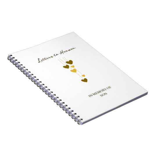 Letters to Heaven – In Memory Of Son Personalized Notitieboek (Rechterzijde)