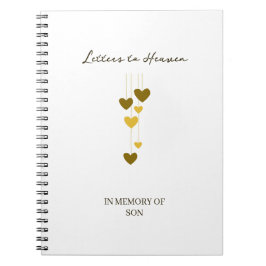 Letters to Heaven – In Memory Of Son Personalized Notitieboek