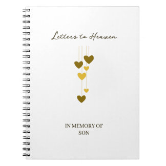 Letters to Heaven – In Memory Of Son Personalized Notitieboek