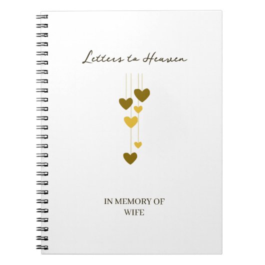 Letters to Heaven – In Memory Of Wife Personalized Notitieboek (Voorkant)
