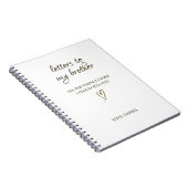 Letters to My Brother– Personalized Letter Notitieboek (Rechterzijde)
