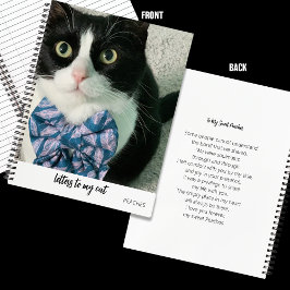 Letters to My Cat Memorial Journal Photo with Poem Notitieboek