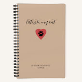 Letters to My Cat Memorial Journal Warm Beige Notitieboek (Voorkant)