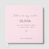 Letters To My Custom Grief Loss Sympathy Journal Gastenboek (Voorkant)