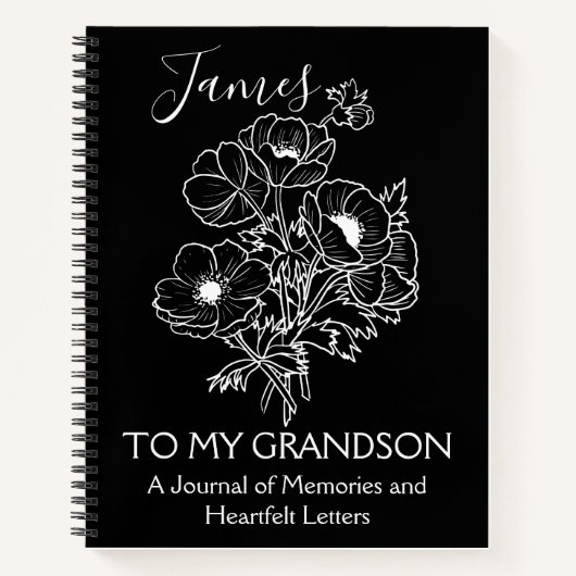 Letters to My Grandson: Boho Flower  Notitieboek (Voorkant)