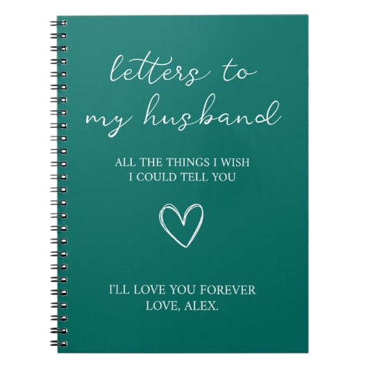 Letters to my Husband  Notitieboek (Voorkant)