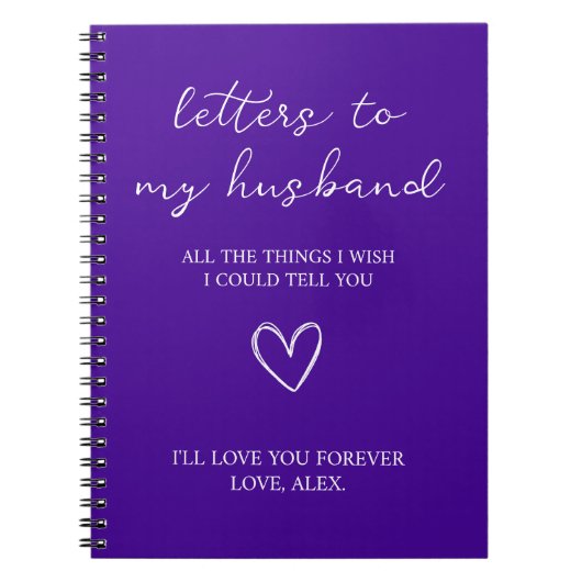 Letters to my Husband  Notitieboek (Voorkant)