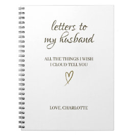 Letters to My Husband – Personalized Letter Notitieboek
