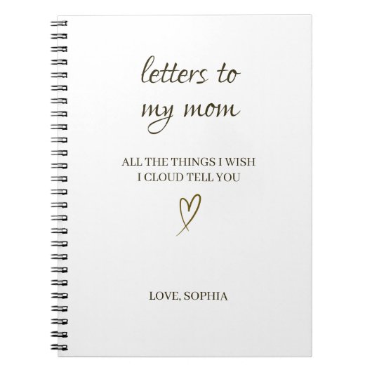 Letters to My Mom – Personalized Letter Notitieboek (Voorkant)