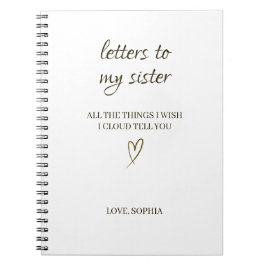Letters to My Sister – Personalized Letter Notitieboek