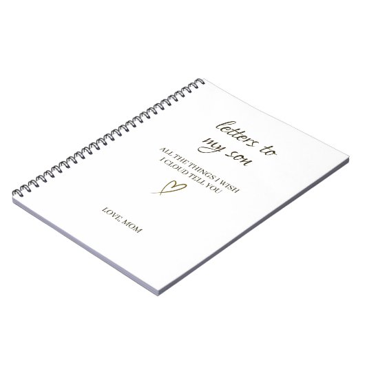 Letters to My Son – Personalized Letter Notitieboek (Linkerzijde)