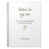 Letters to My Son – Personalized Letter Notitieboek (Voorkant)