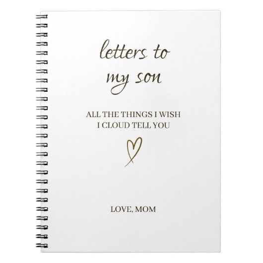 Letters to My Son – Personalized Letter Notitieboek (Voorkant)