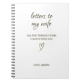 Letters to My Wife – Personalized Letter Notitieboek