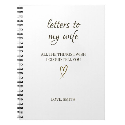 Letters to My Wife – Personalized Letter Notitieboek (Voorkant)