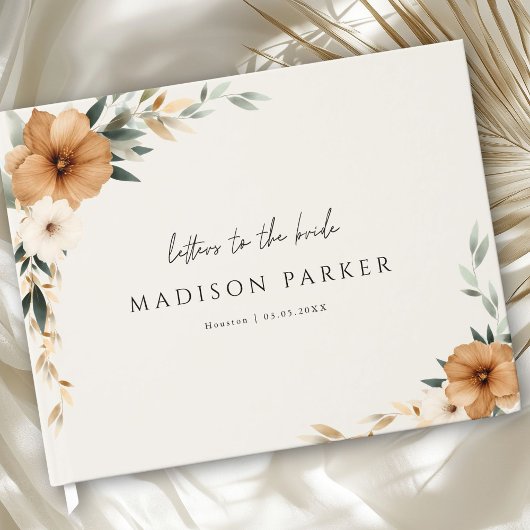 Letters to the Bride! Boho Beige Bridal Shower  Gastenboek