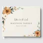 Letters to the Bride! Boho Beige Bridal Shower  Gastenboek (Voorkant)