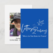 Letters To Zachary Thank You Cards Bedankkaart (Voorkant / Achterkant)