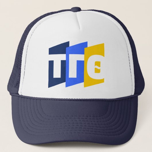 Letters Trucker Hat - Navy w / 55e Logo Letters Pet (Voorkant)