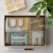 Letters Typografie Retro-deklappapier Tissuepapier (Geschenk)