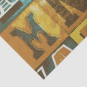 Letters Typografie Retro-deklappapier Tissuepapier (Detail)