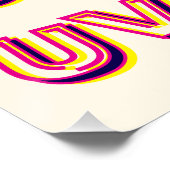 Letters van het alfabet Retro Cool Geletterdheid Perfect Poster (Hoek)