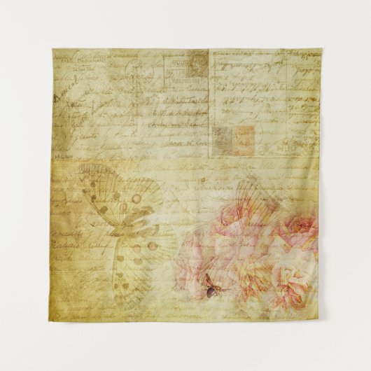 letters van het textuurplakboek wandkleed (Voorkant)