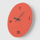 Letters van TIME Square Wandklok (Hoek)