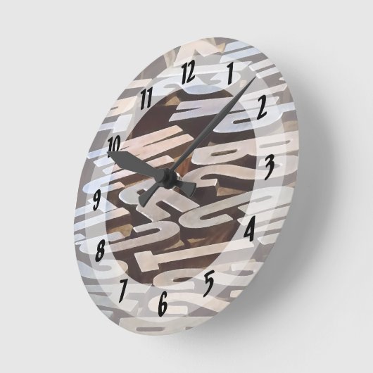 Letters voor Typesetting Ronde Klok (Hoek)