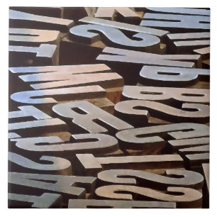 Letters voor Typesetting Tegeltje