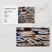 Letters voor Typesetting Visitekaartje (Voorkant / Achterkant)