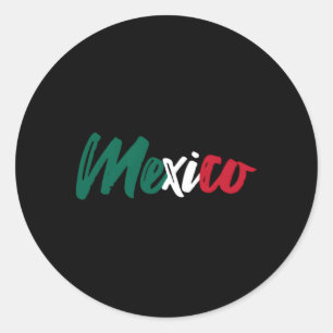 Letters Word Mexico in kleurrijk lettertype Ronde Sticker