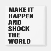 Lettert Art Success Life Tips Word Text Art Magneet (Voorkant)