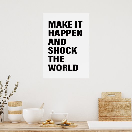 Lettert Art Success Life Tips Word Text Art T-Shir Poster (Keuken)