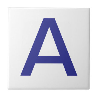 Lettertegels - Blauw op wit Tegeltje