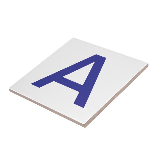 Lettertegels - Blauw op wit Tegeltje (Zijkant)