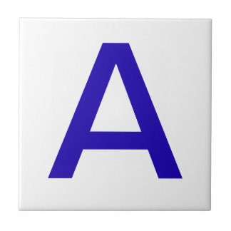 Lettertegels - Blauw op wit Tegeltje