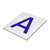 Lettertegels - Blauw op wit Tegeltje (Zijkant)