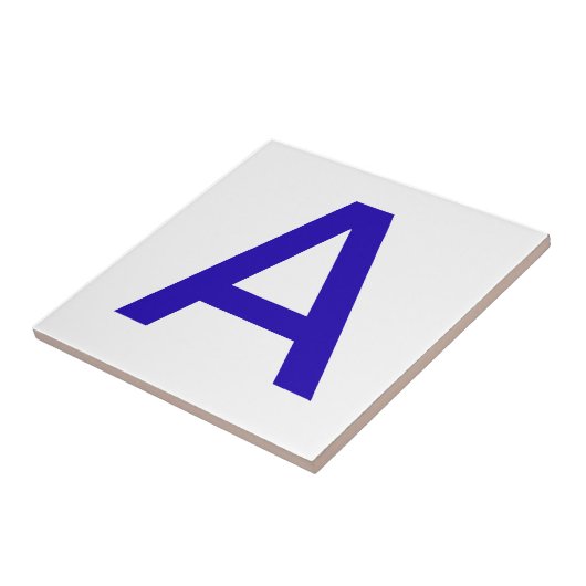 Lettertegels - Blauw op wit Tegeltje (Zijkant)