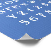 Lettertype 1938 Patent Art Blueprint Poster (Hoek)