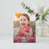 Lettertype bewerkbare kleur Bedankt Briefkaart (Staand voorkant)