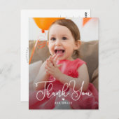 Lettertype bewerkbare kleur Bedankt Briefkaart (Voorkant / Achterkant)