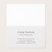 Lettertype eenvoudig professioneel gewoon premium  visitekaartje (Buitenkant ongevouwen)